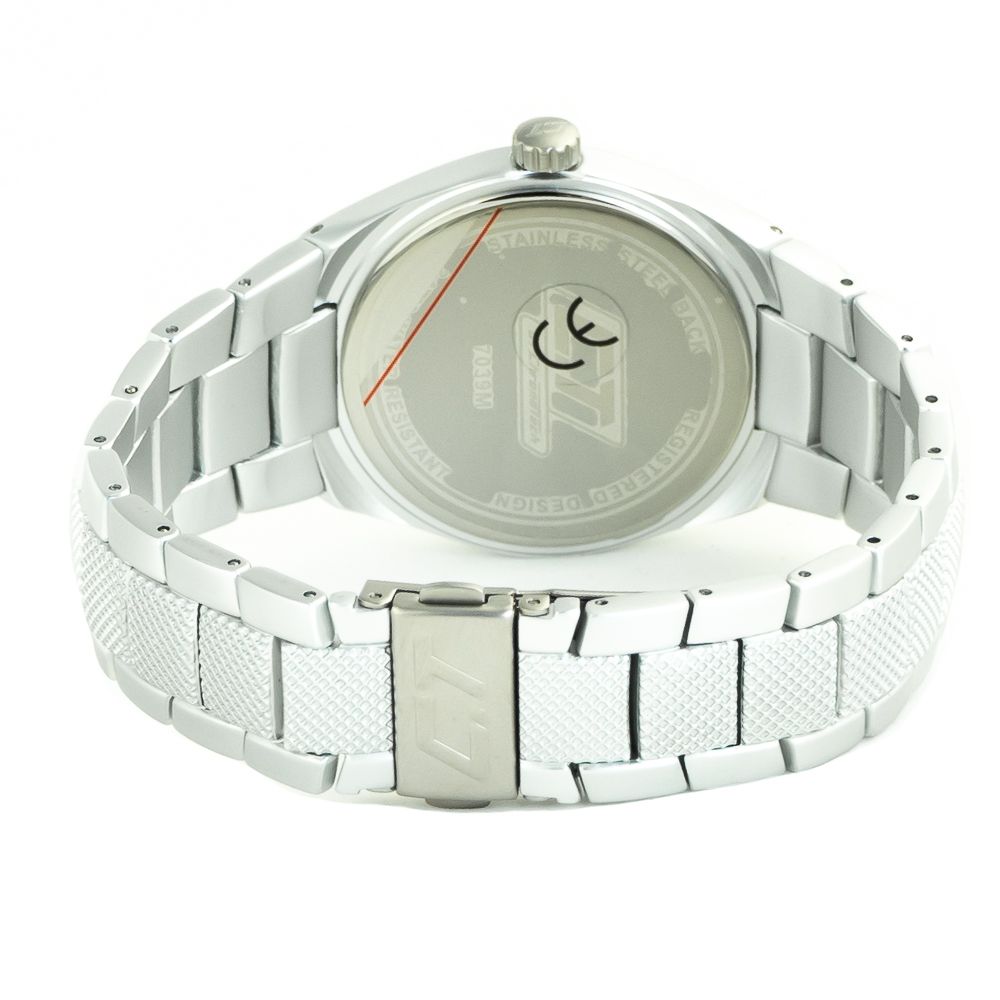 Silver Polycarbonate Dress Watch