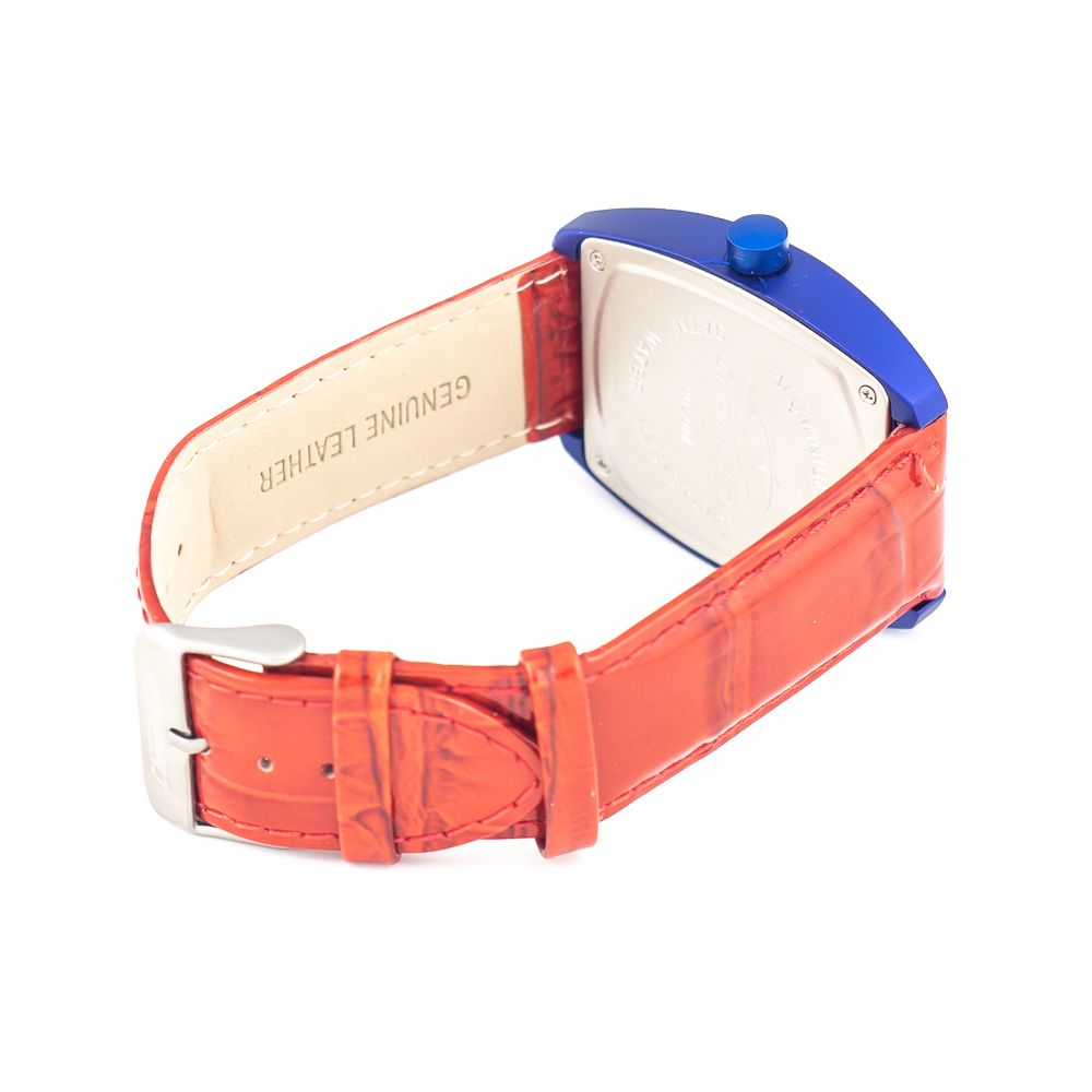 Red Leather Dress Watch