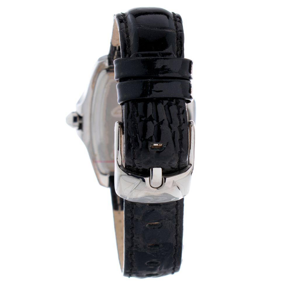 Black Leather Bracelet Watch