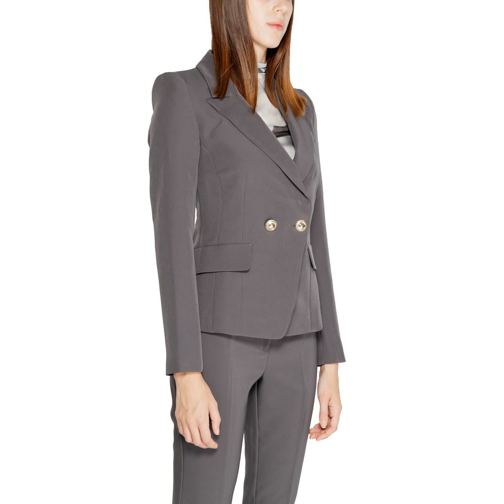 Gray Polyester Blazer