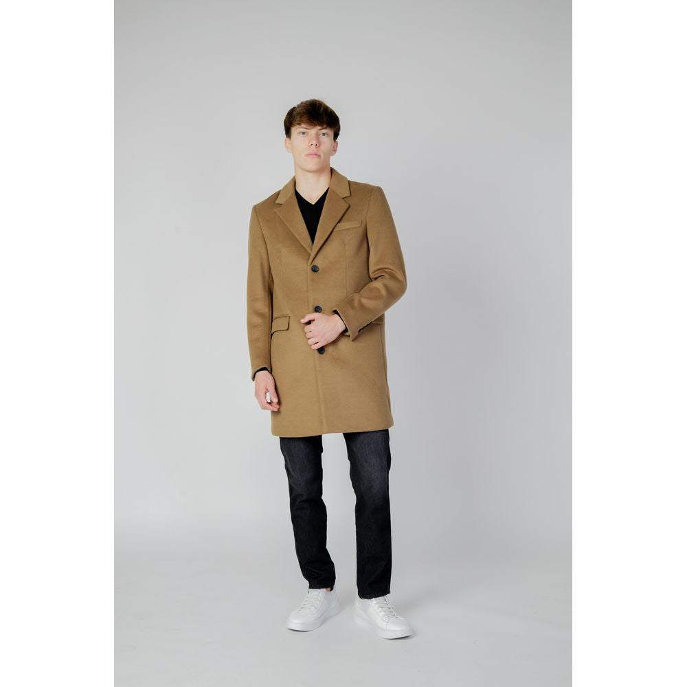 Beige Polyester Coat