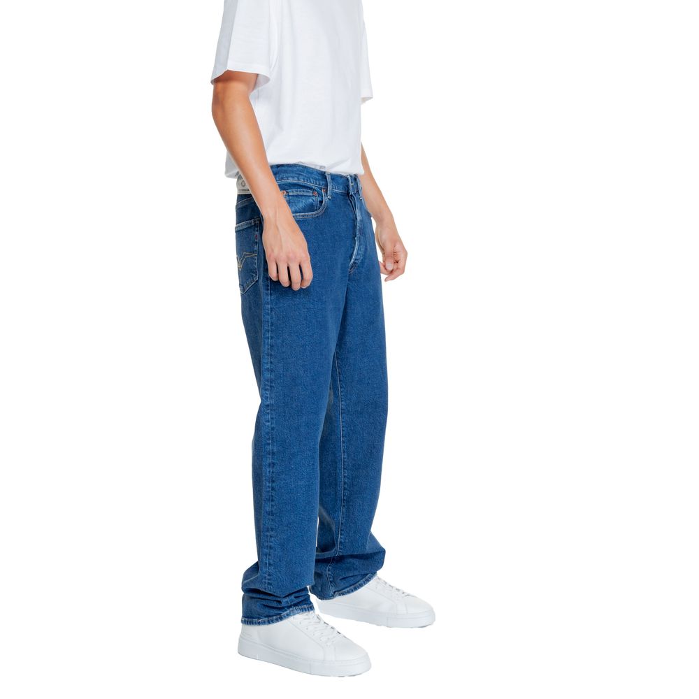 Blue Cotton Relaxed Fit Jeans