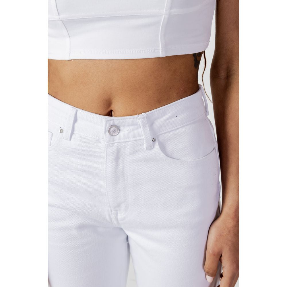 White Cotton Mom Jeans