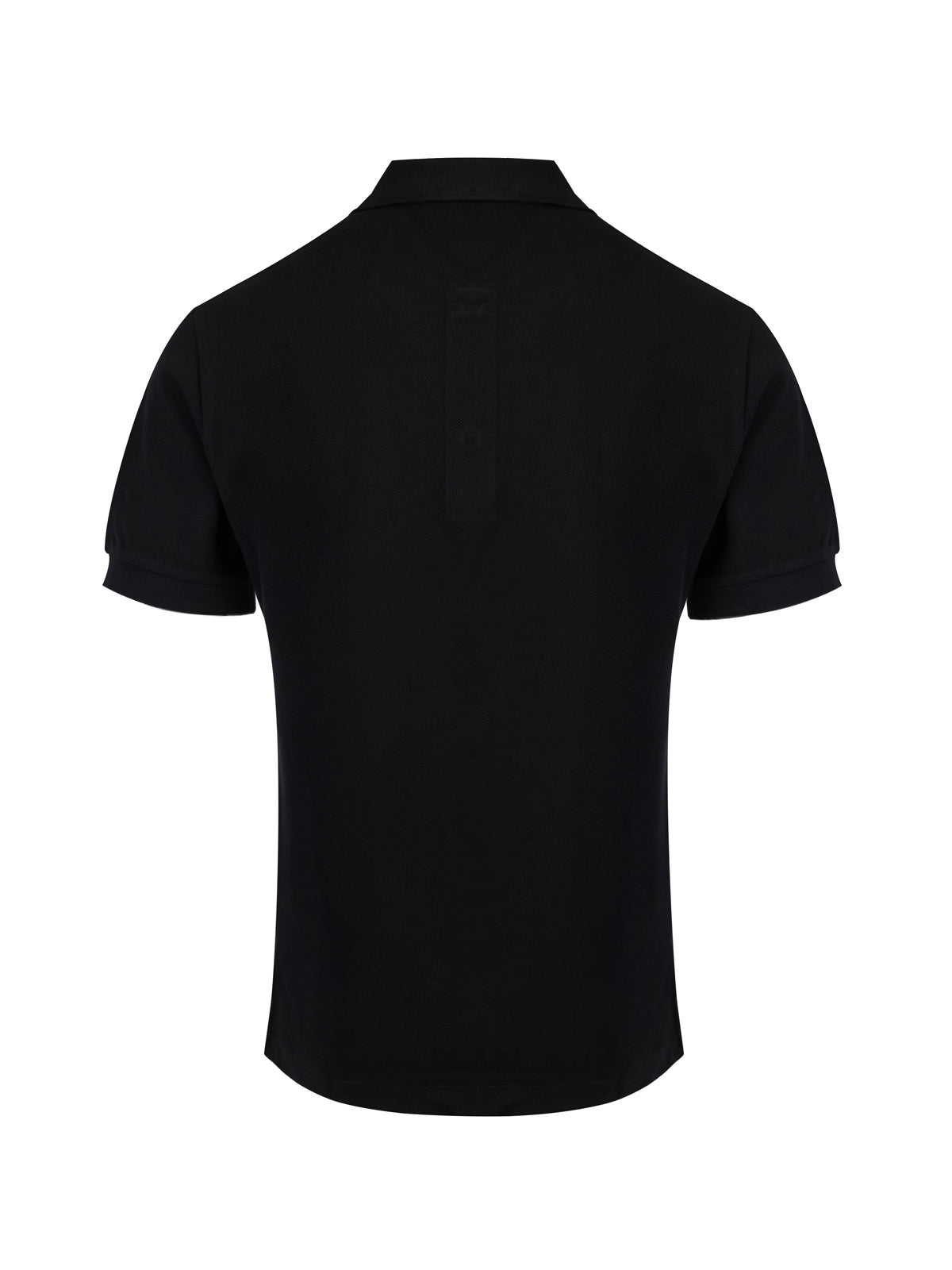 Black Cotton Collared Polo Shirt