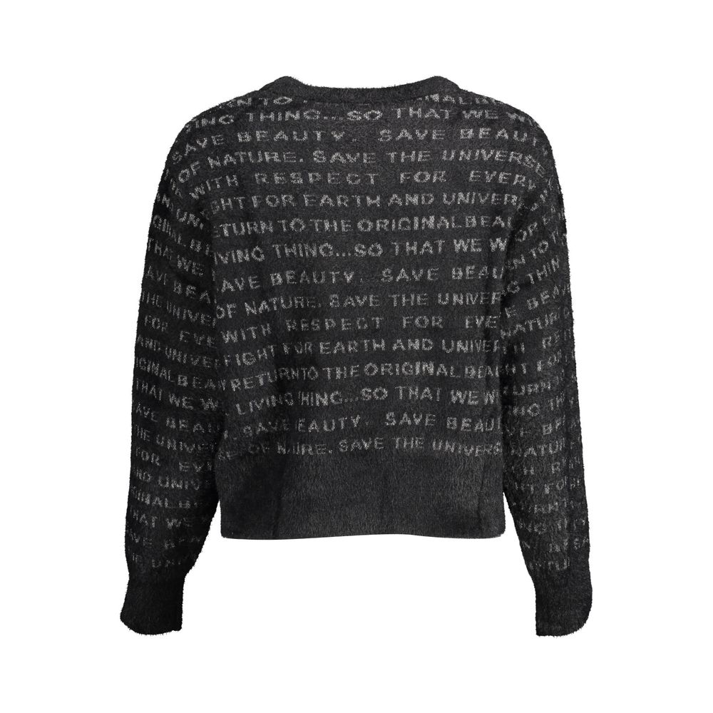 Black Polyester Sweater