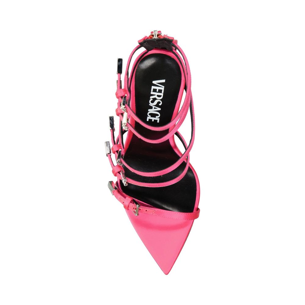 Multicolor Silk Stiletto Heel Sandals