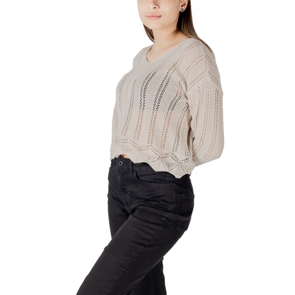 Beige Recycled Cotton Sweatshirt