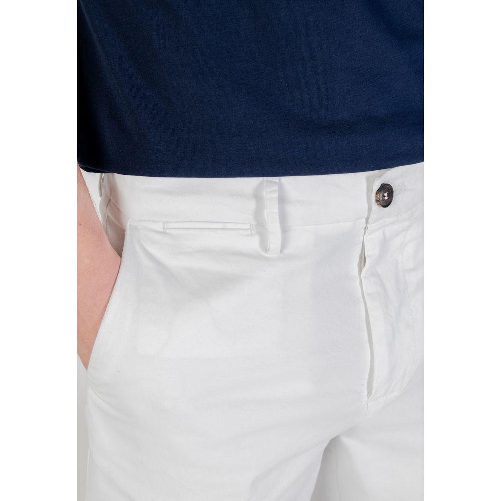 White Cotton Bermuda Shorts