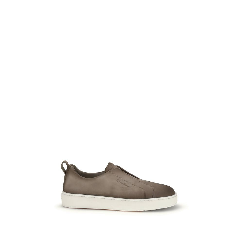Beige Rubber Low Top Sneakers