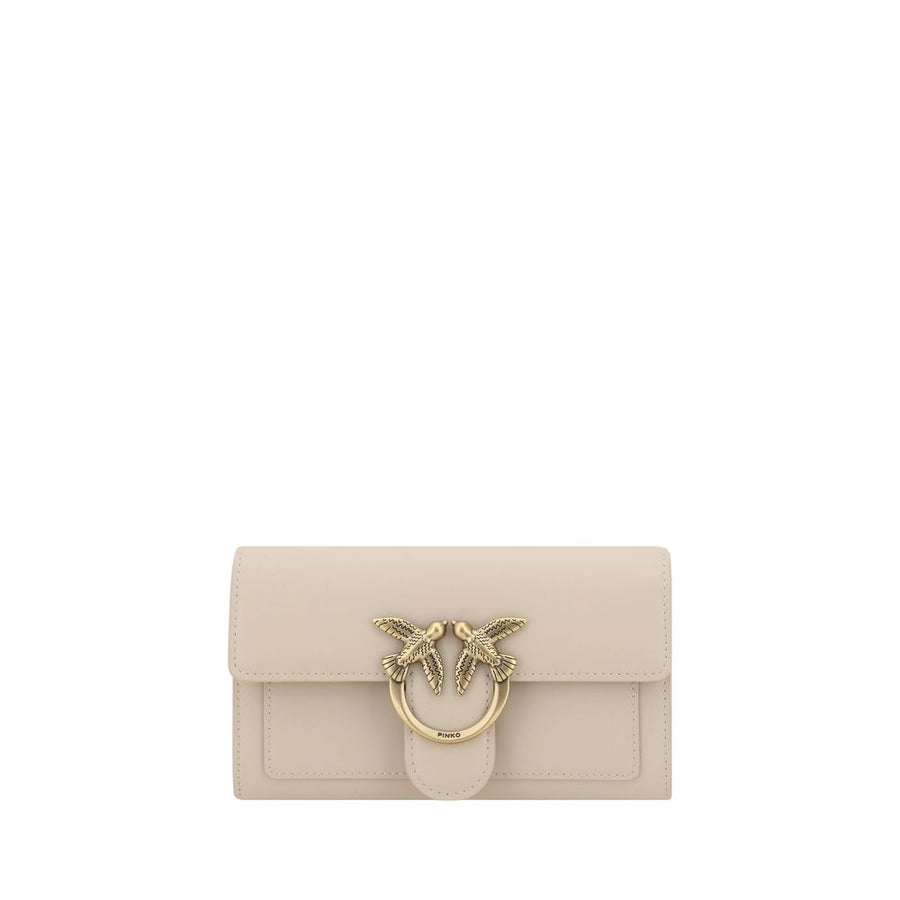 Beige Calf Leather Bos Taurus Shoulder Bag