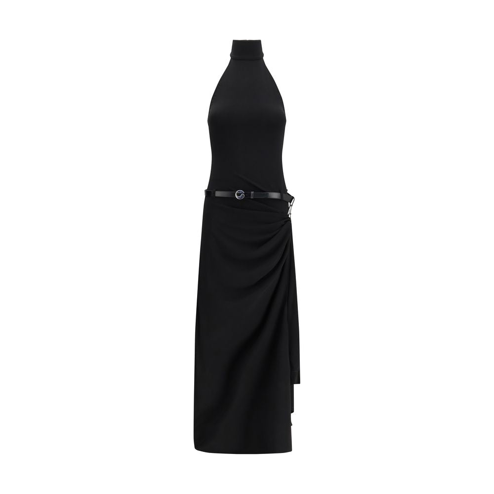 Black Polyester Casual Dress