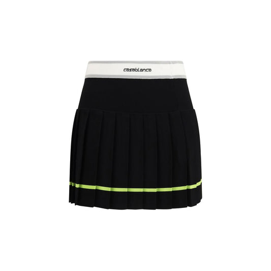 Black Viscose Mini Skirt