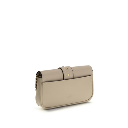 Beige Calf Leather Bos Taurus Shoulder Bag