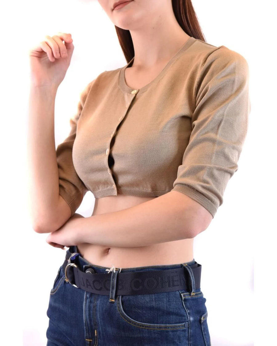 Brown Cotton Cardigan