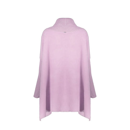 Purple Virgin Wool Poncho