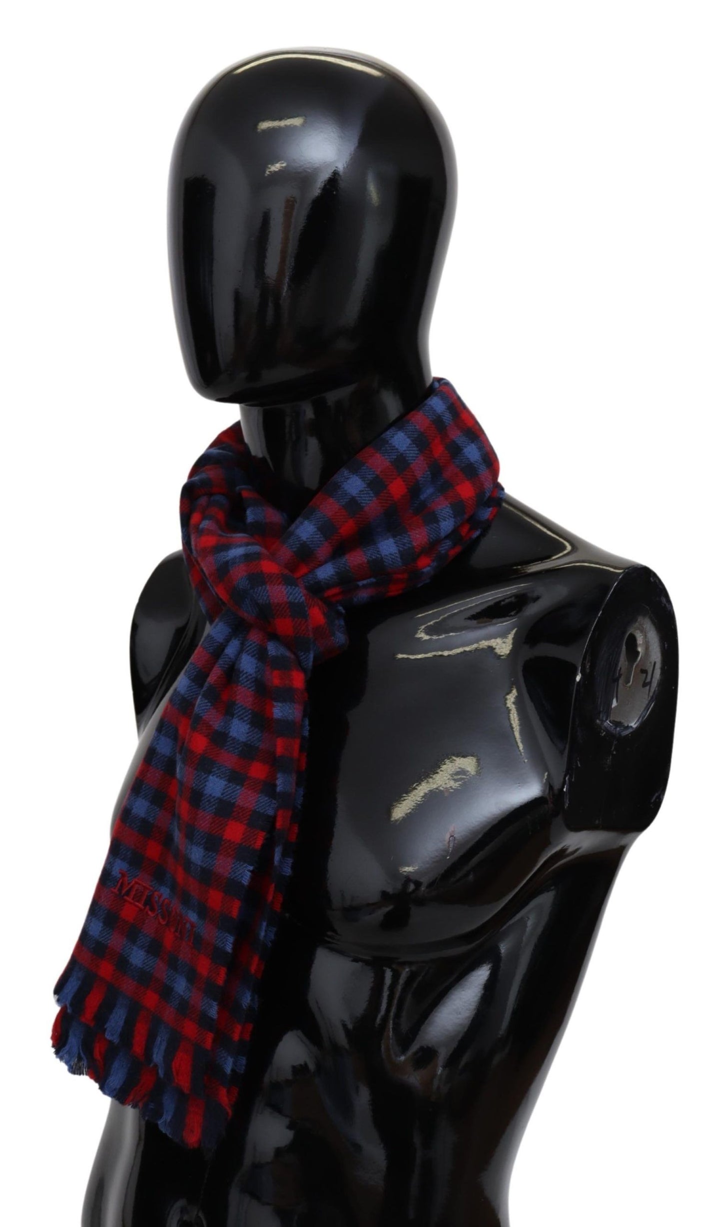 Multicolor Check Wool Unisex Neck Wrap Shawl