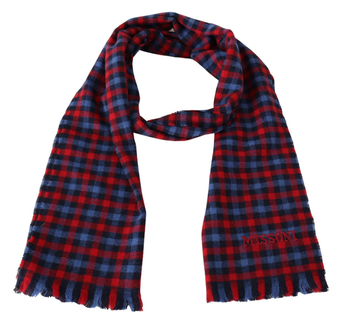Multicolor Check Wool Unisex Neck Wrap Shawl
