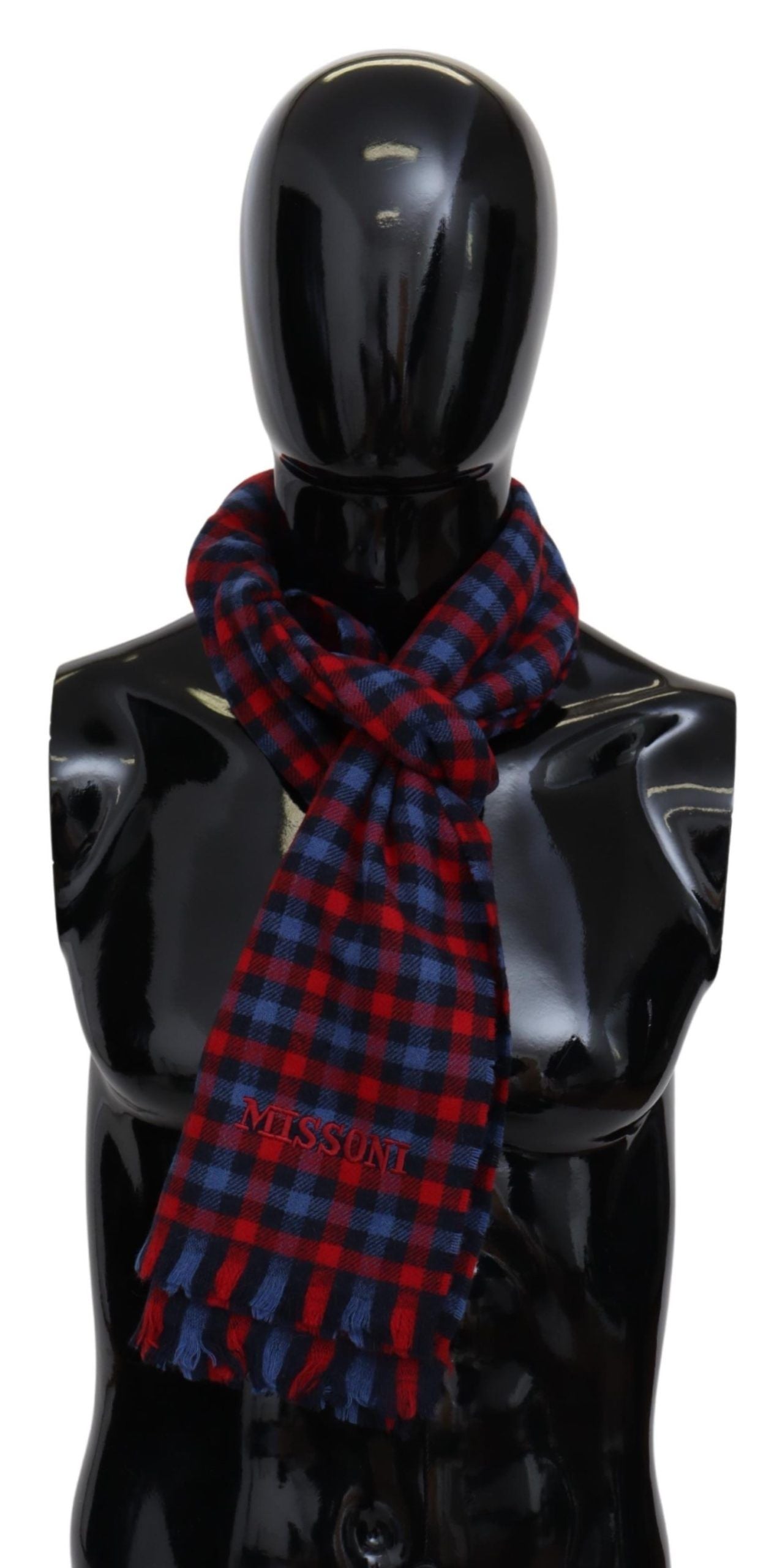 Multicolor Check Wool Unisex Neck Wrap Shawl