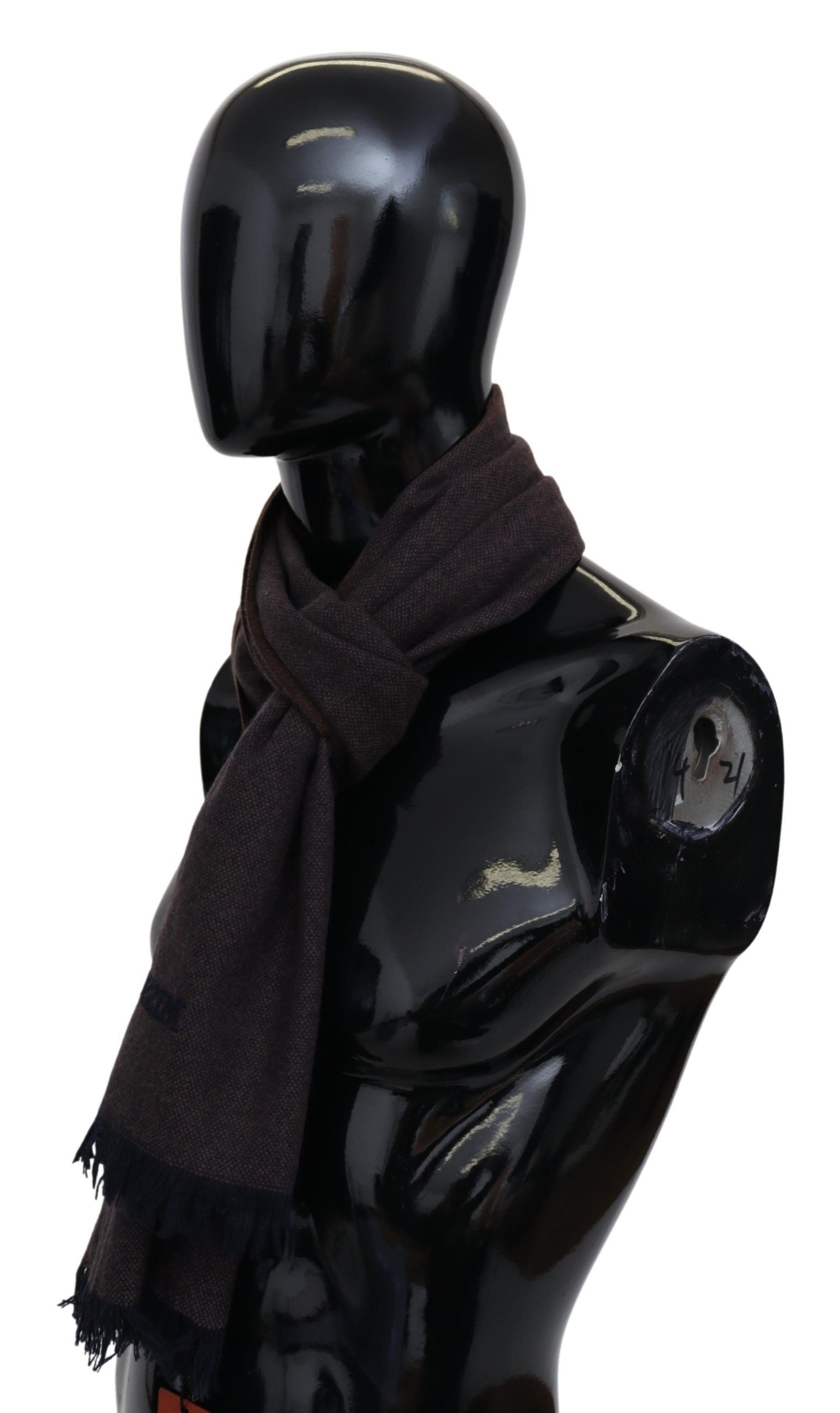 Brown 100% Cashmere Unisex Neck Wrap Fringes Scarf