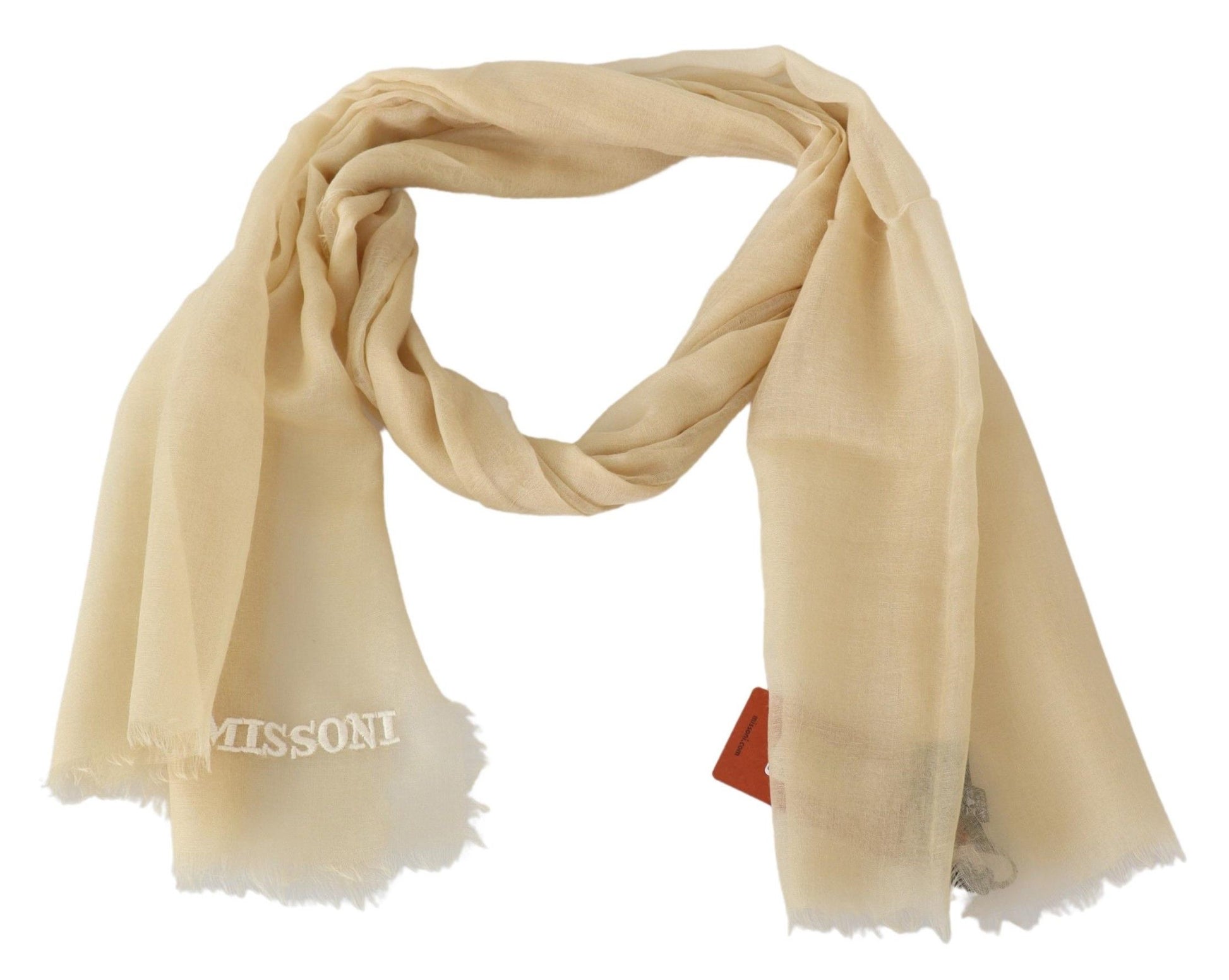 Beige Cashmere Unisex Neck Scarf
