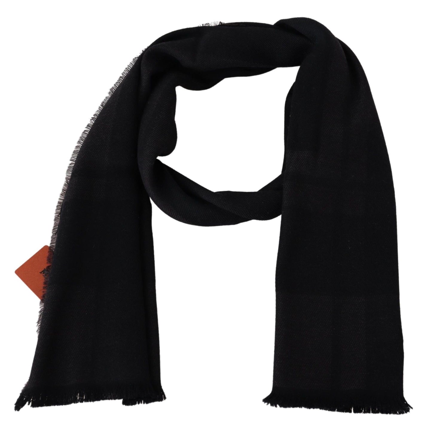 Black 100% Wool Unisex Neck Wrap Scarf