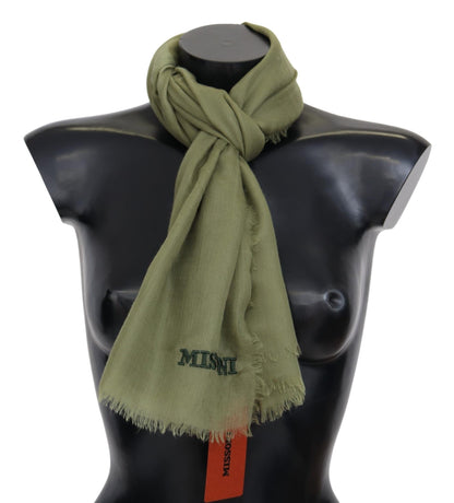 Green Cashmere Unisex Neck Wrap Scarf