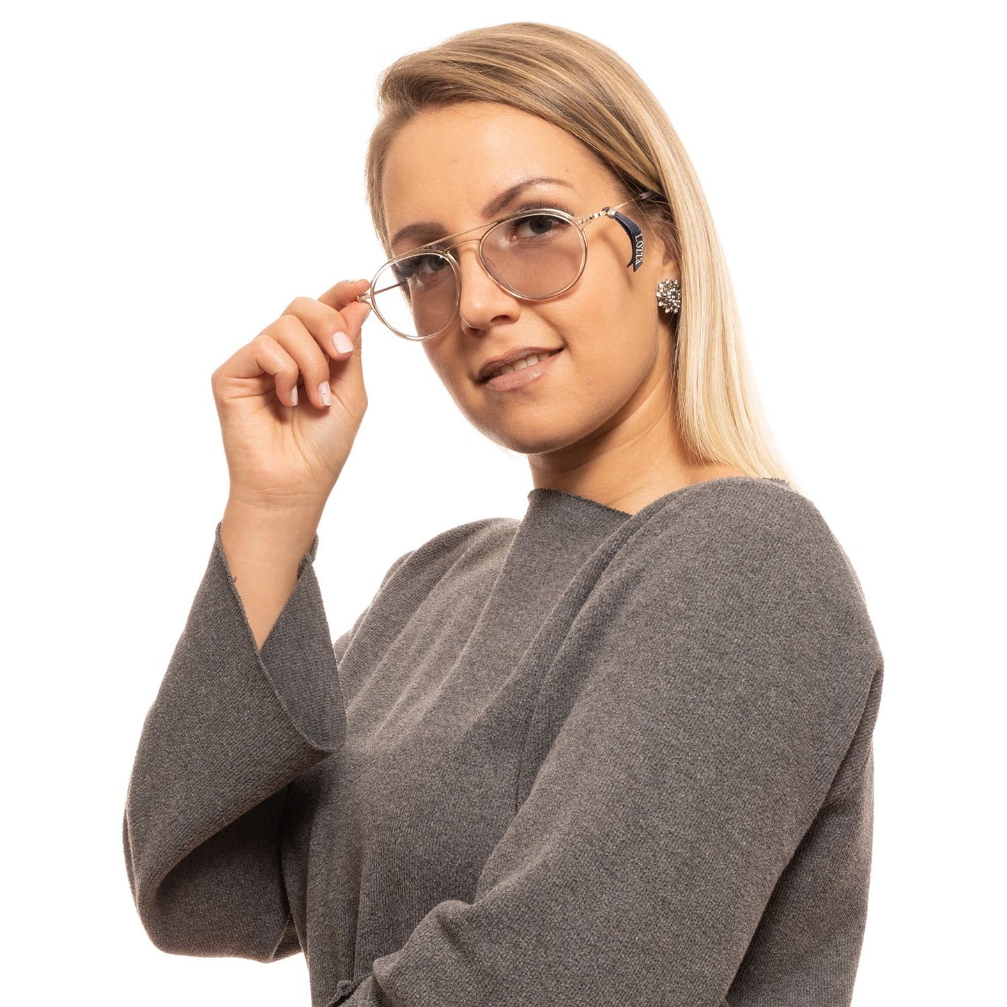 Gold Metal & Plastic Sunglasses