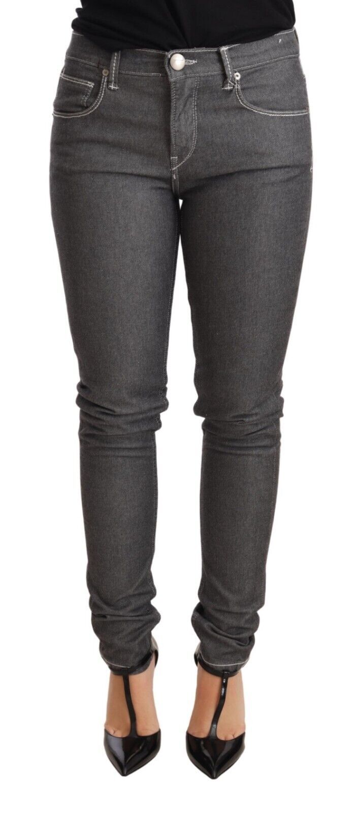 Gray Low Waist Skinny Denim Trouser Jeans