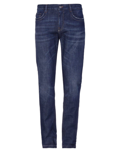 Dark Blue Cotton Men Jeans