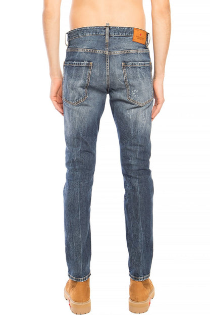 Blue Cotton Men Jeans