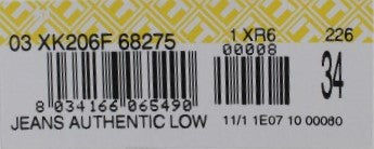 Beige Cotton Patchwork Jeans