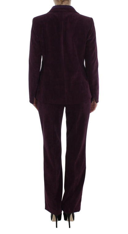 Purple Wool Suit T-Shirt Set