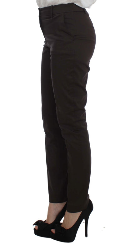 Brown Stretch Two Button Suit