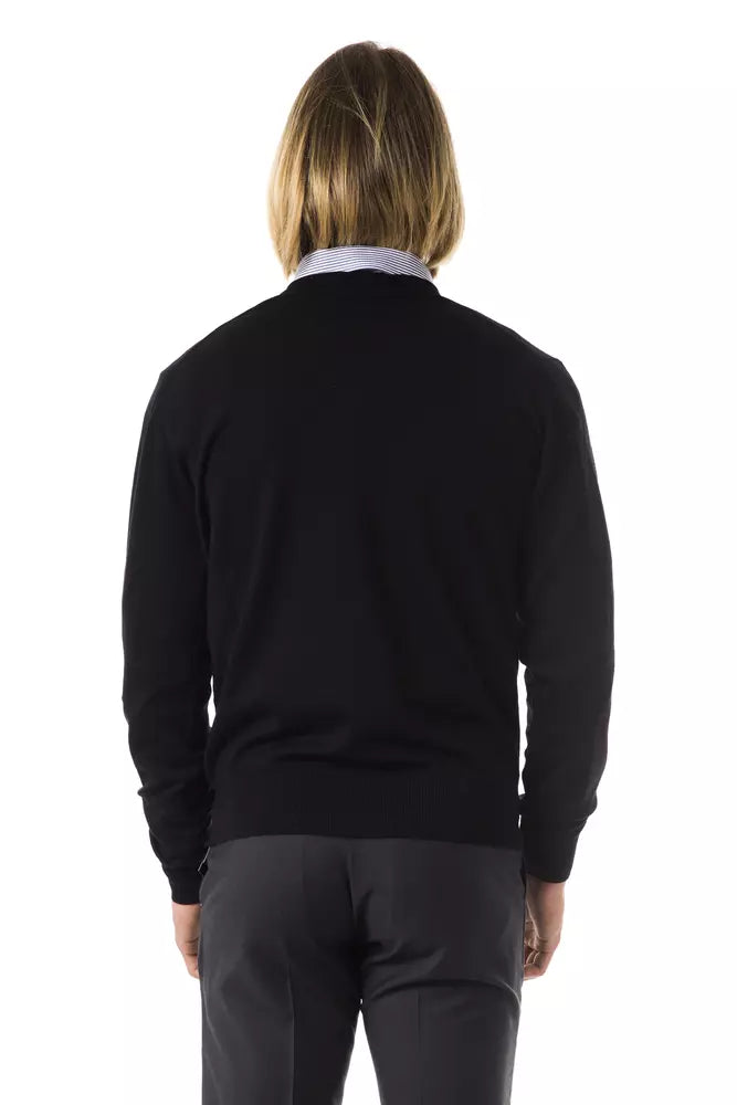Black Merino Men Sweater