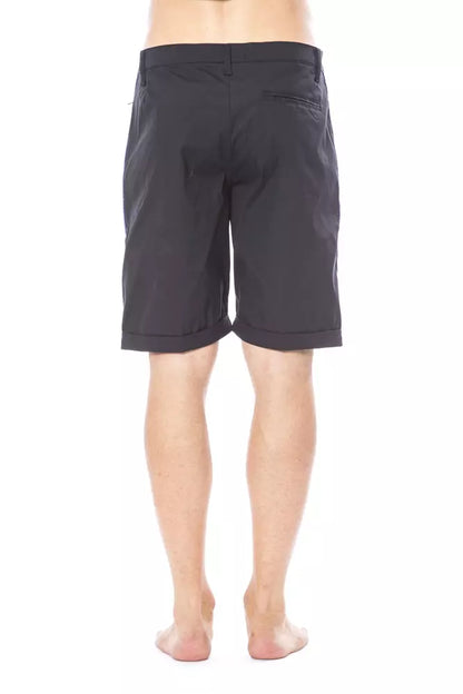 Black Cotton Men's Short