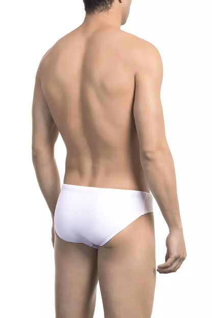 White Polyamide Men's Swimwear