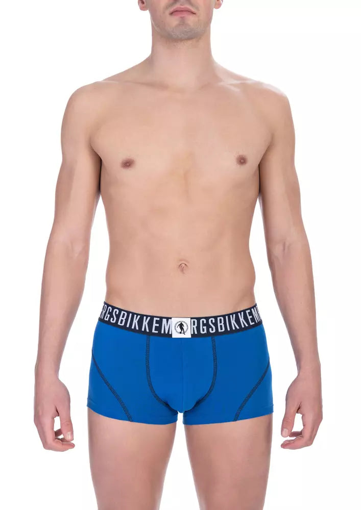 "Blue Cotton Men Underwear Trunk Twin Pack"
