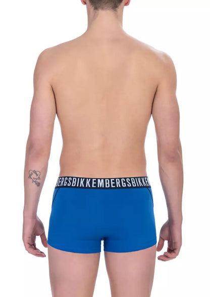 "Blue Cotton Men Underwear Trunk Twin Pack"
