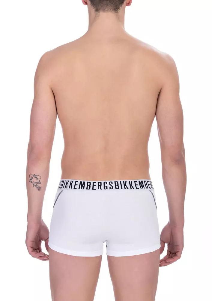 White Cotton Men's Trunk Pack