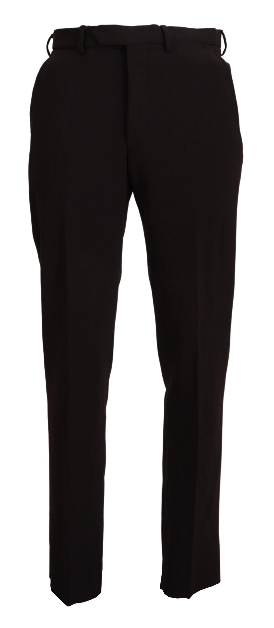 Brown Straight Fit Formal Men Pants