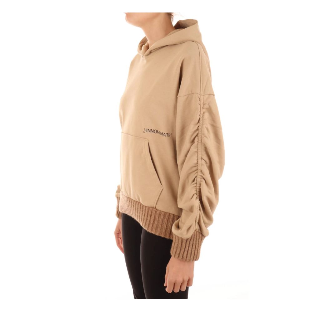 Brown Cotton Women Hoodie