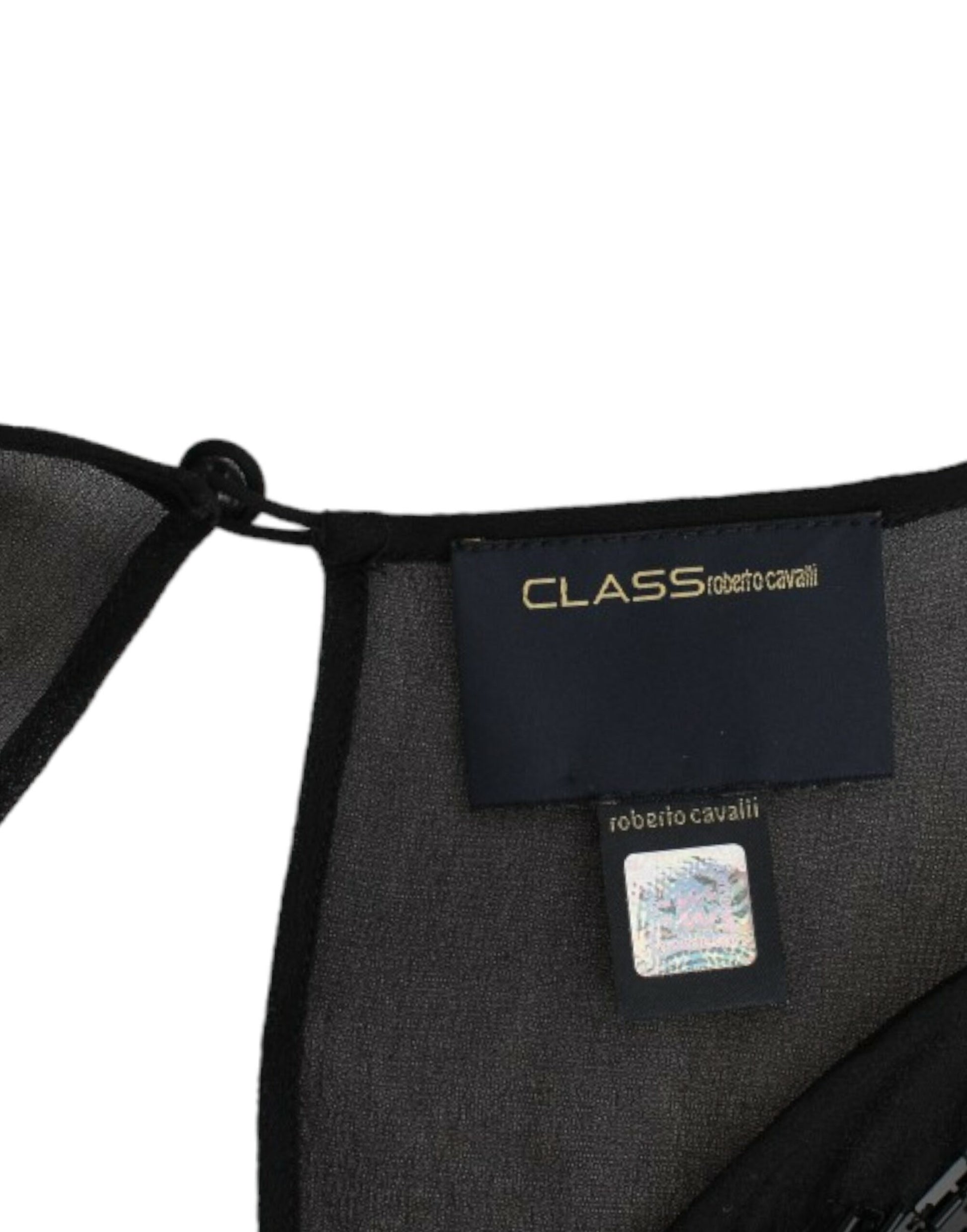 Black long sleeve silk dress