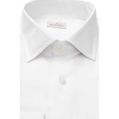 White Cotton Men's Dress Shirt