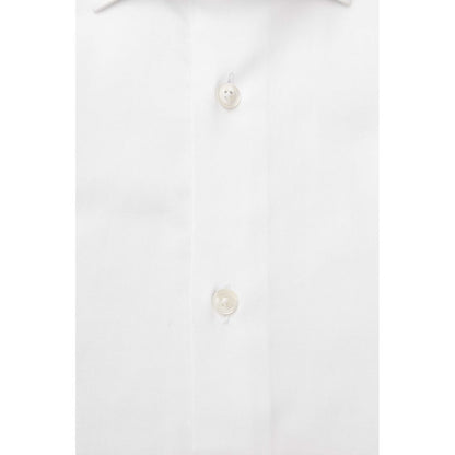 White Cotton Men's Dress Shirt