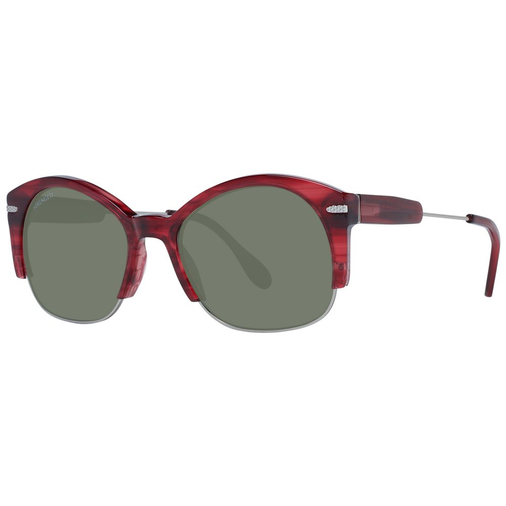 Red Acetate & Metal Sunglasses