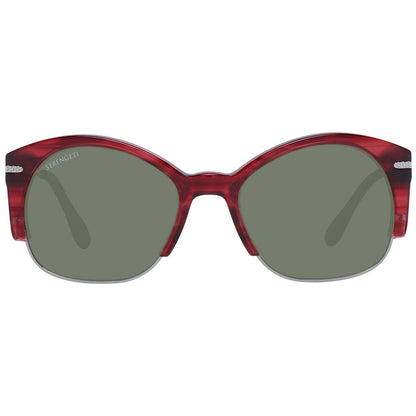 Red Acetate & Metal Sunglasses
