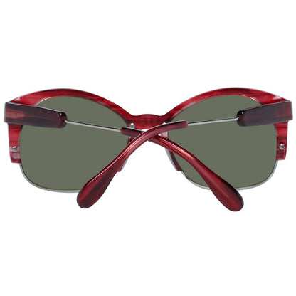 Red Acetate & Metal Sunglasses