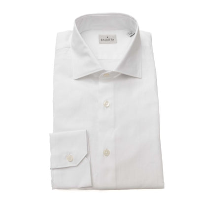 White Cotton Men's Classic Shirt