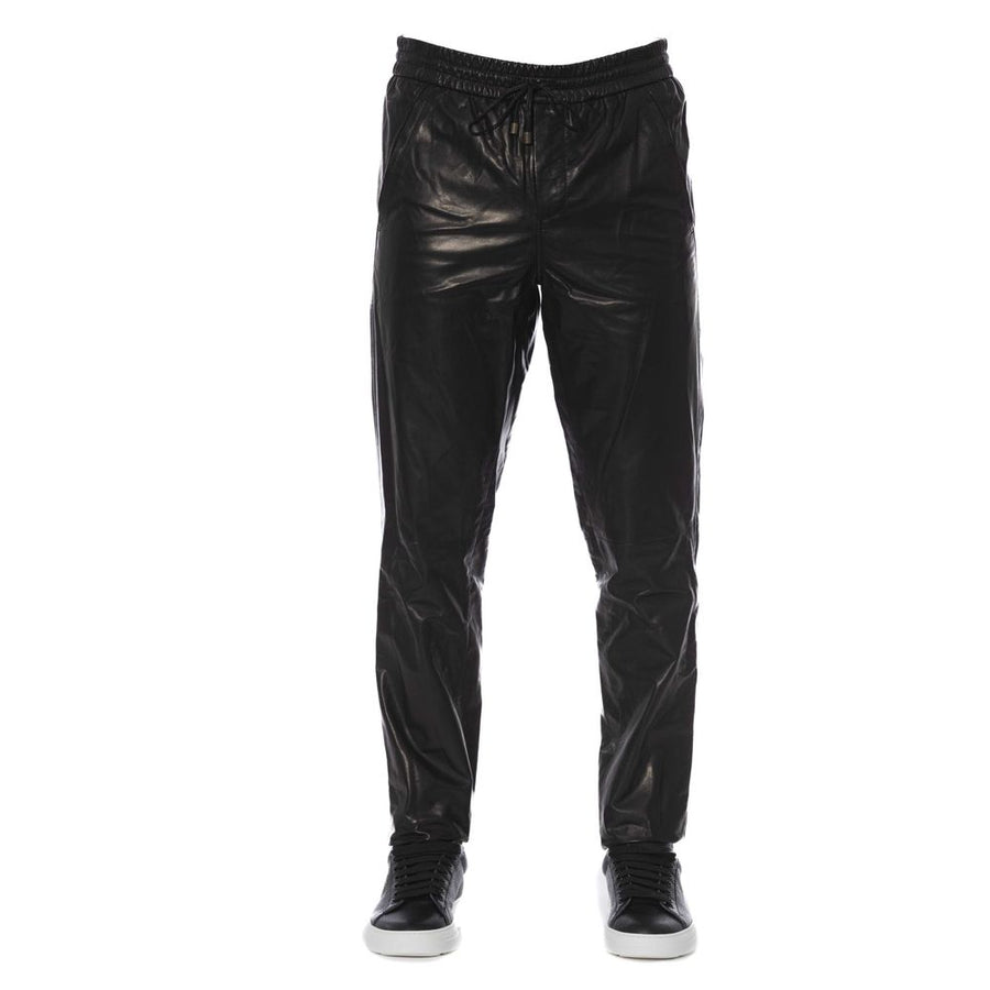 Black Lamb Leather Men Pant