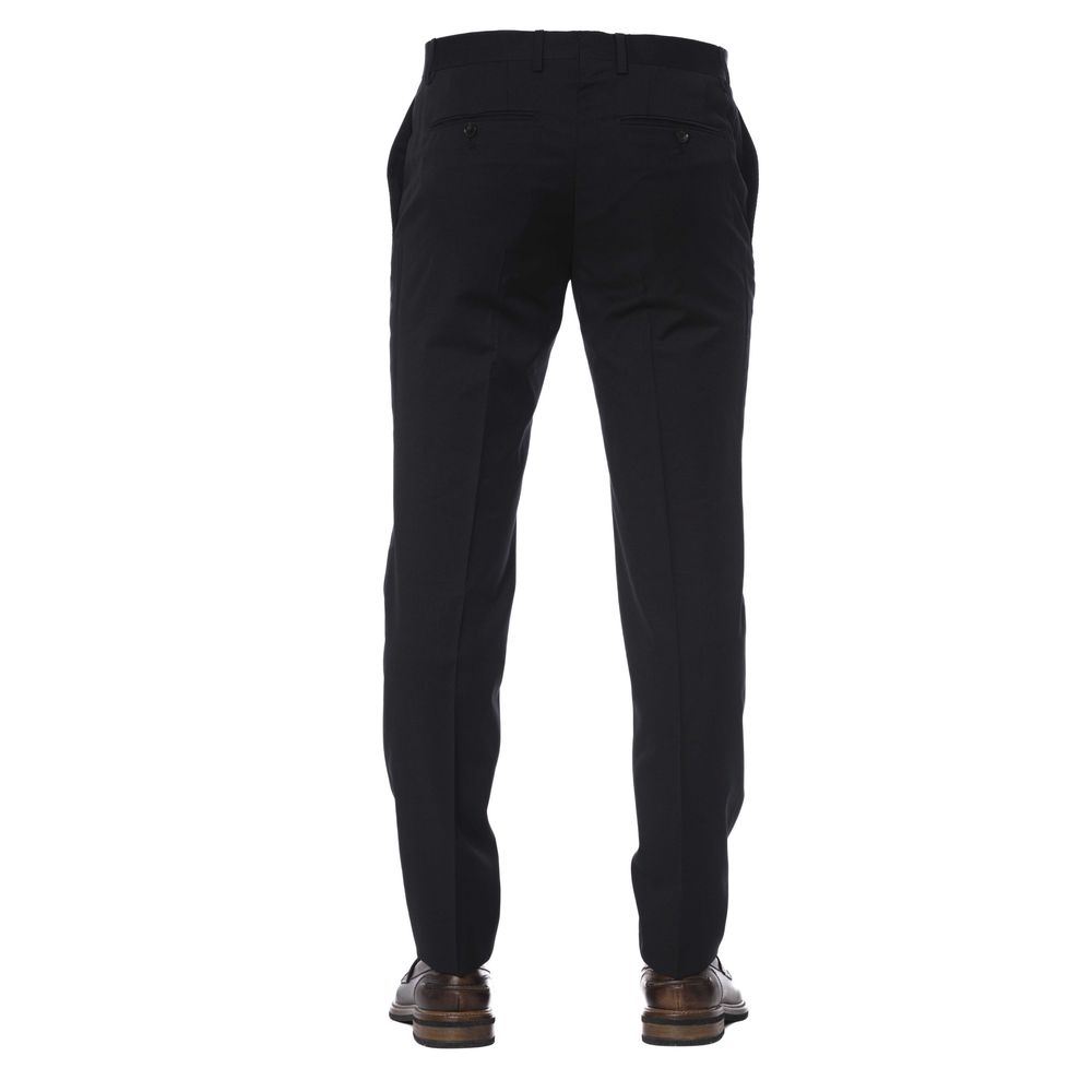 Black Virgin Wool Men's Trouser